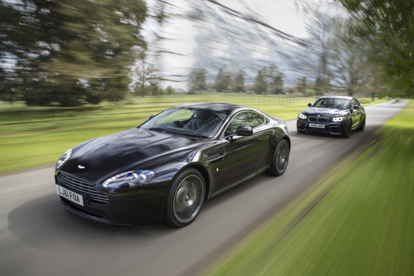 Autocar cover story: Old Master, Young Gun - Used Aston Martin V8 Vantage vs New BMW M2 by Richard Webber (photo credit: Stan Papior)